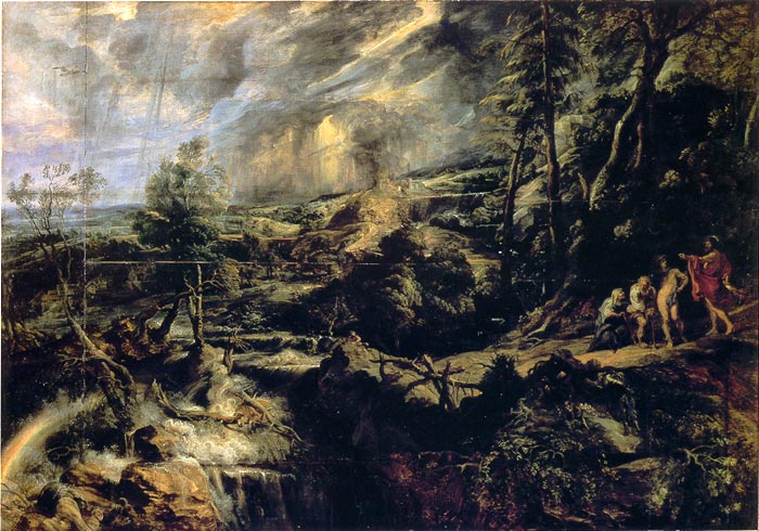 Oil Painting Reproduction of Rubens- Paysage Avec Philemon et Baucis