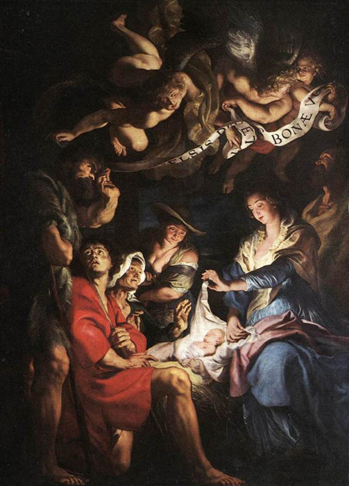 Oil Painting Reproduction of Rubens- Adoration of the Shepherds