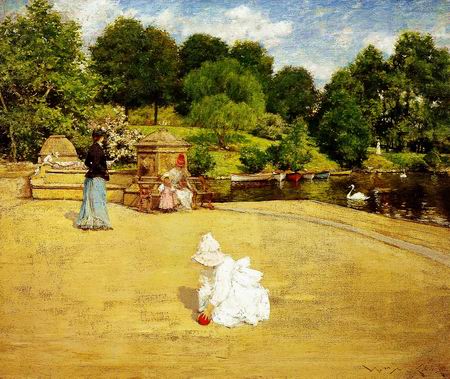 lawn painting, a William Merritt Chase paintings reproduction, we never sell lawn poster