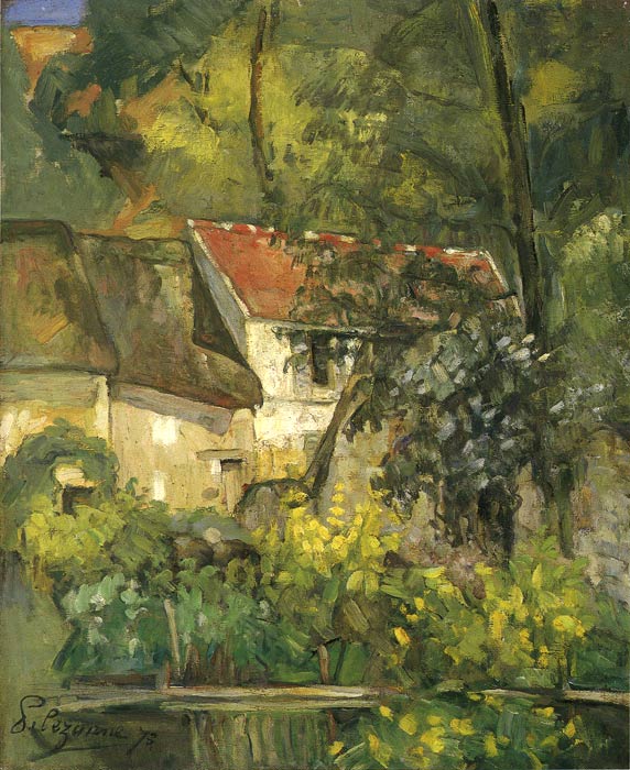 Cezanne Oil Painting Reproductions- The House of Pere Lacroix in Auvers