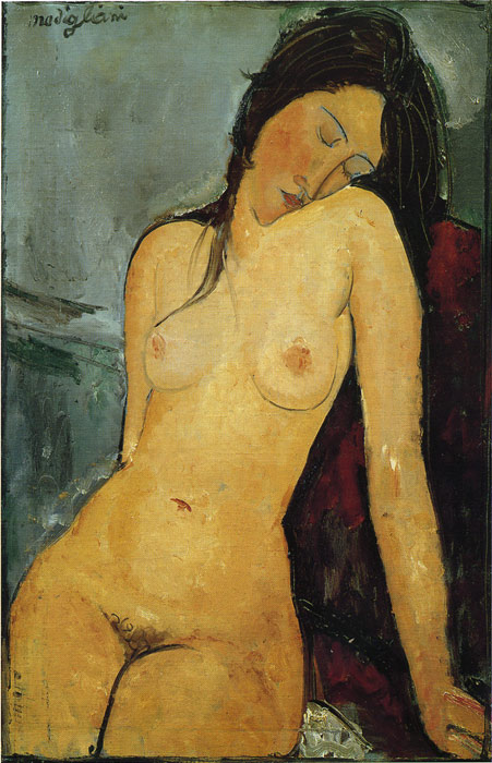 Modigliani Oil Painting Reproductions - Female Nude