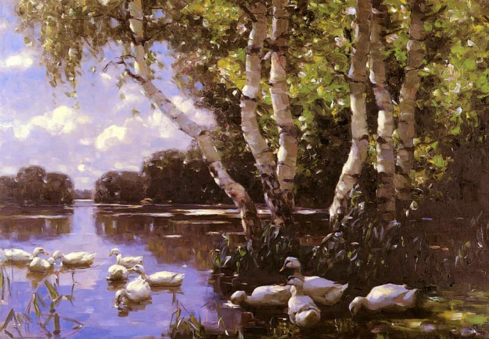 Oil Painting Reproduction of Koester - Eleven Ducks