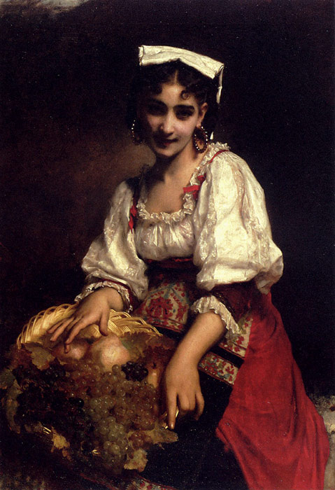 Oil Painting Reproduction of Piot- An Italian Beauty