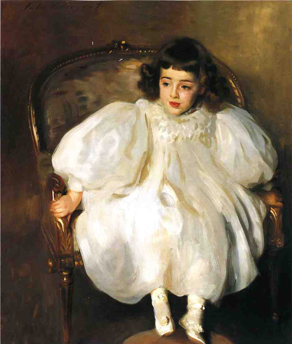 Sargent Oil Painting Reproductions - Expectancy aka Portrait of Frances Winifred Hill