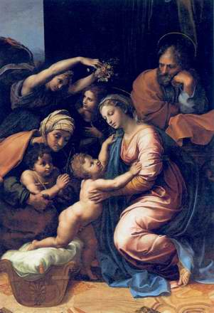 The Holy Family painting, a Raphael Santi paintings reproduction, we never sell The Holy Family