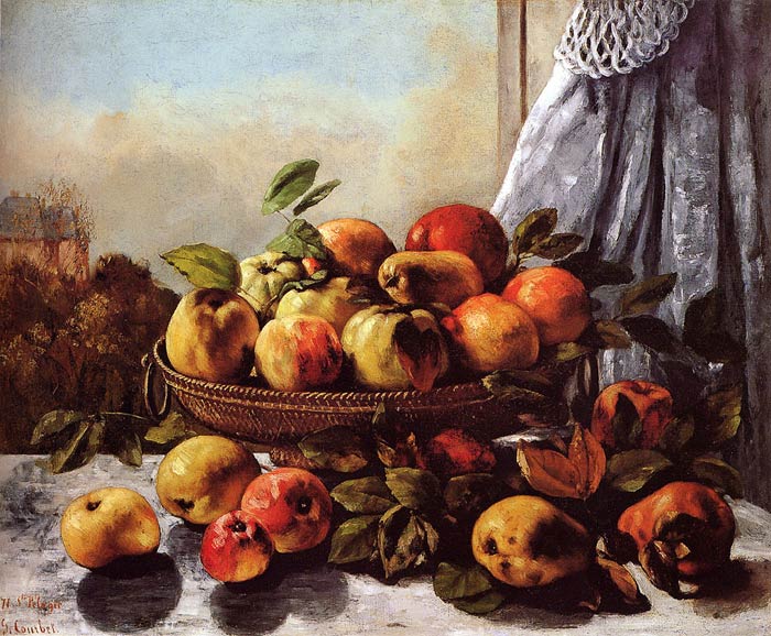Oil Painting Reproduction of Courbet- Still Life: Fruit
