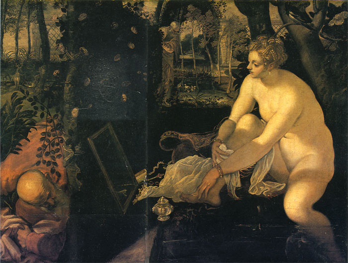 Tintoretto Oil Painting Reproductions - Susanna and the Elders