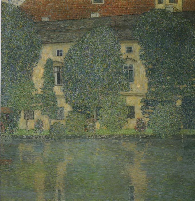 Oil Painting Reproduction of Klimt- Scloss Kammer on the Attersee III