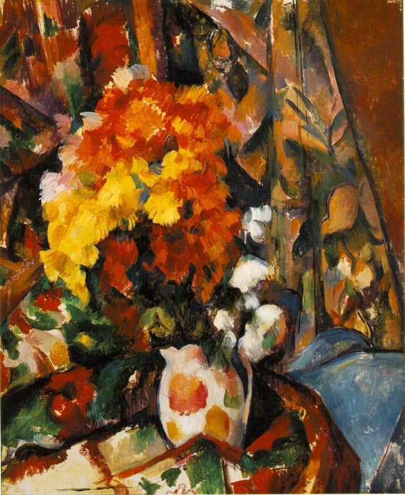 Cezanne Oil Painting Reproductions - Chrysanthemums