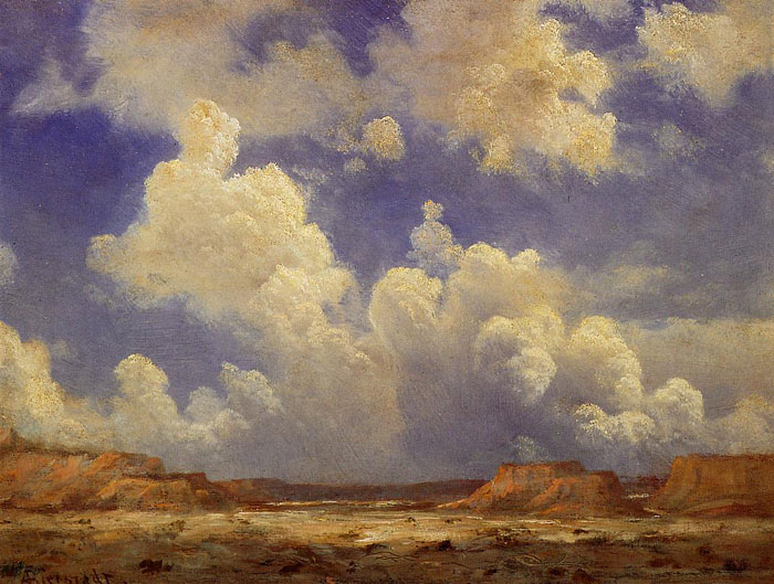 Bierstadt Oil Painting Reproductions - Western Landscape