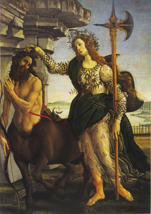 Oil Painting Reproduction of Botticelli- Pallas and the Centaur