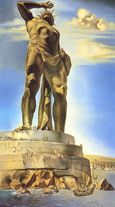 Oil Painting Reproduction of Dali- The Colossus of Rhodes