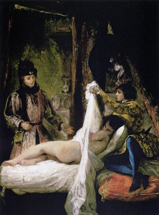 Oil Painting Reproduction of Delacroix- Louis dOrleans Showing his Mistress