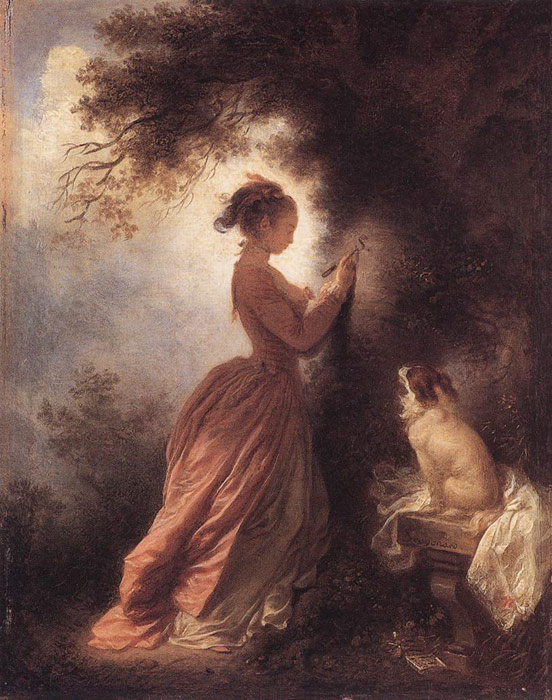 Oil Painting Reproduction of Fragonard- The Souvenir