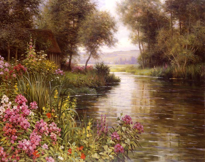 Oil Painting Reproduction of Knight - Flower by the Edge of the River