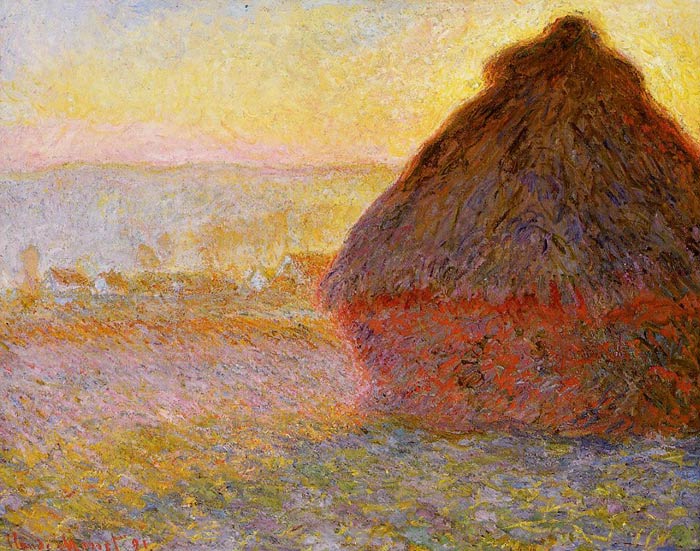 Oil Painting Reproduction of Monet- Grainstack at Sunset