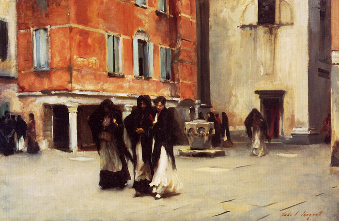 Sargent Oil Painting Reproductions - Leaving Church, Campo San Canciano, Venice