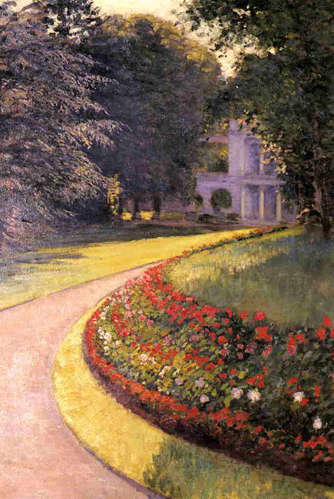 Oil Painting Reproduction of Caillebotte- The Park at Yerres