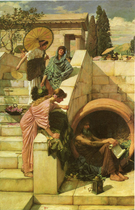 Oil Painting Reproduction of Waterhouse- Diogenes