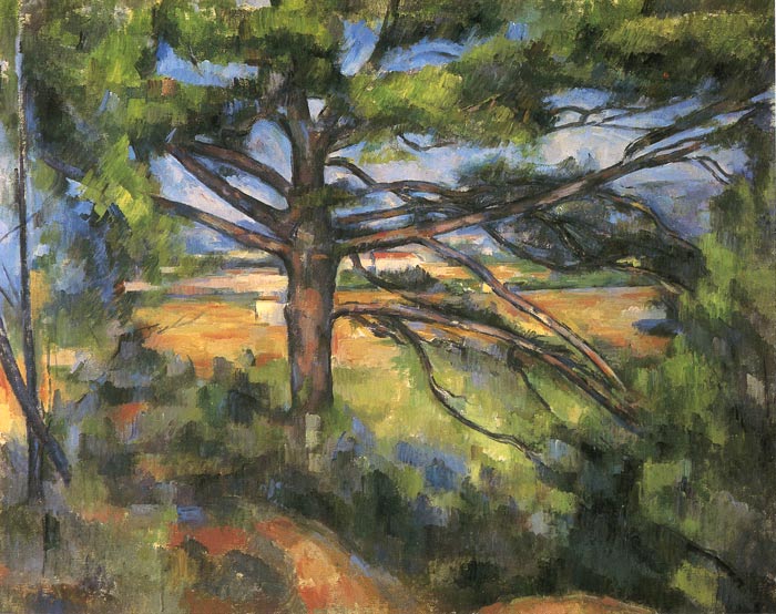 Oil Painting Reproduction of Cezanne- Large Pine and Red Earth