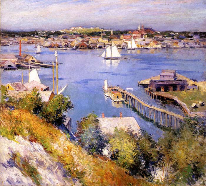 Metcalf Oil Painting Reproductions - Gloucester Harbor