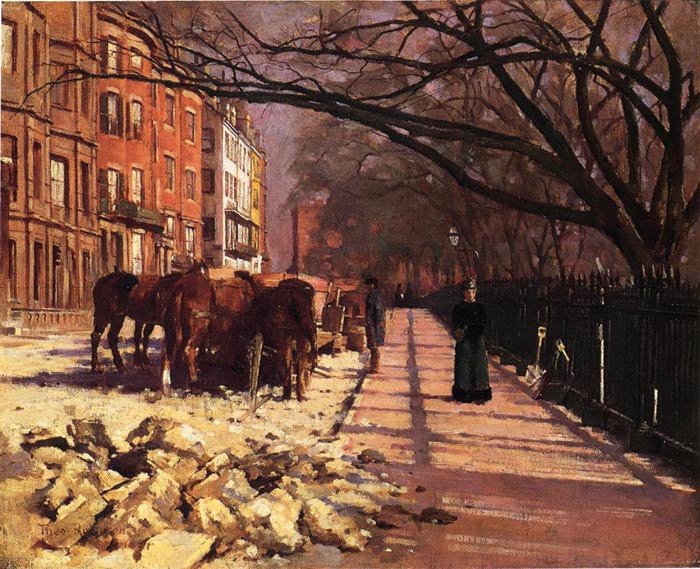 Robinson Oil Painting Reproduction - Beacon Street, Boston