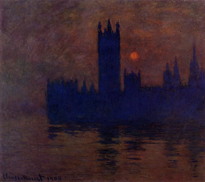 Oil Painting Reproduction of Monet - Houses of Parliament Sunset