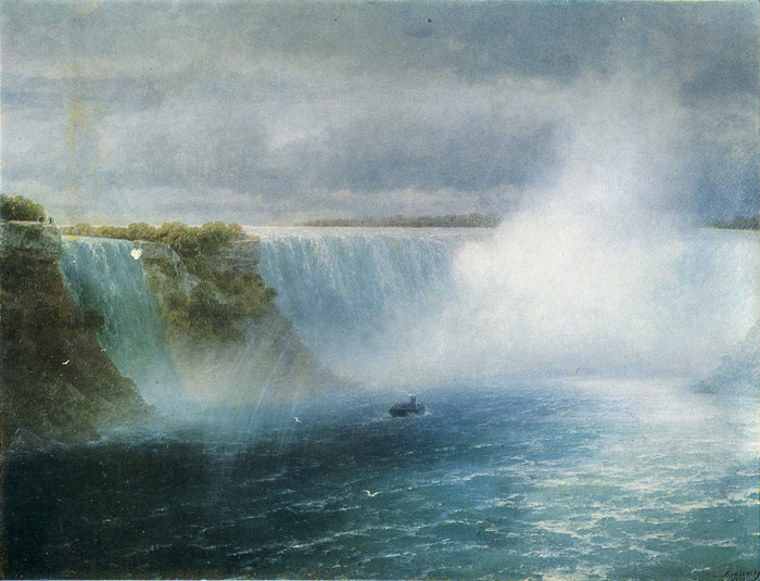 Oil Painting Reproduction of Aivazovsky - Niagara Falls