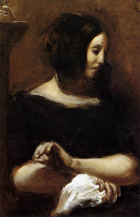 Oil Painting Reproduction of Delacroix - George Sand