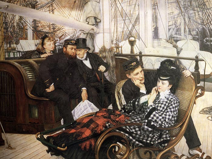 Oil Painting Reproduction of Tissot- The Last Evening