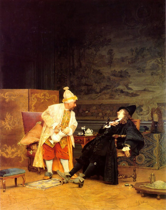 Oil Painting Reproduction of Vibert- The Sick Doctor