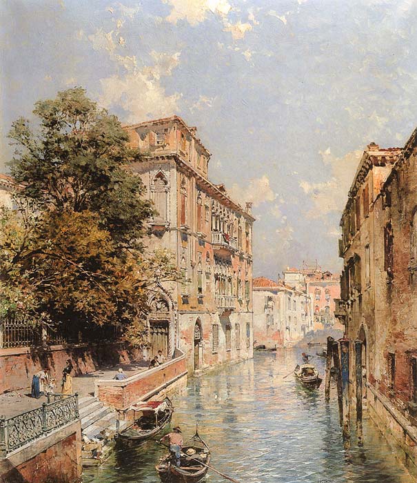 Unterberger Oil Painting Reproductions- A View in Venice