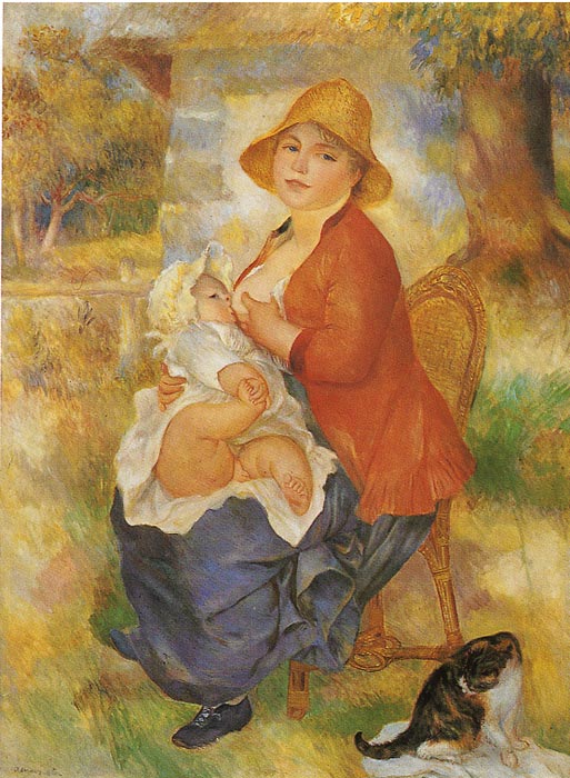 Renoir Oil Painting Reproductions- Mother Nursing Her Child