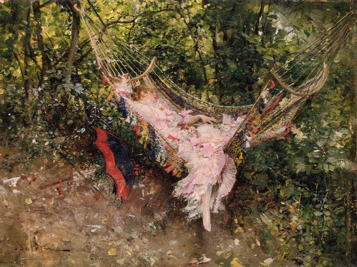 Boldini Oil Painting Reproductions- The Hammock