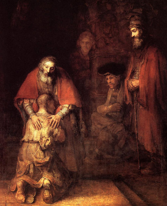 Harmensz van Rijn Rembrandt Oil Painting Reproductions- The Return of the Prodigal Son