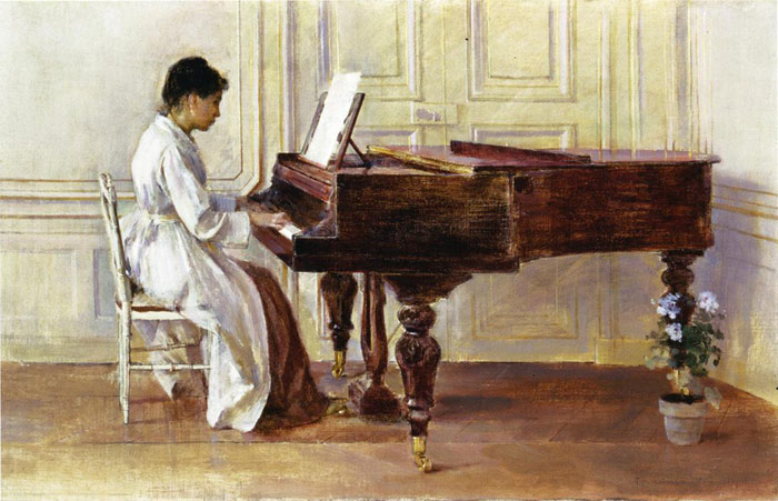 Oil Painting Reproduction of Robinson- At the Piano