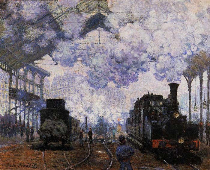 Monet Oil Painting Reproductions - Arrival at Saint-Lazare Station