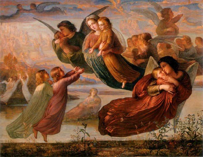 Oil Painting Reproduction of Janmot - The Poem of the Soul - Memory of Heaven