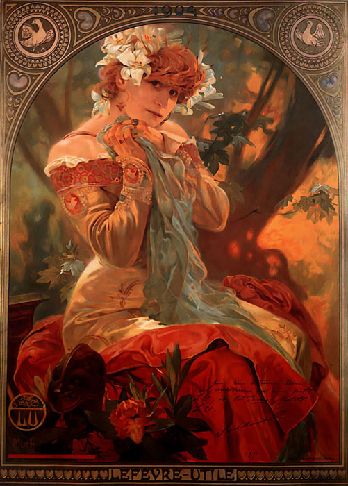 Mucha Oil Painting Reproductions- Lefevre-Utile