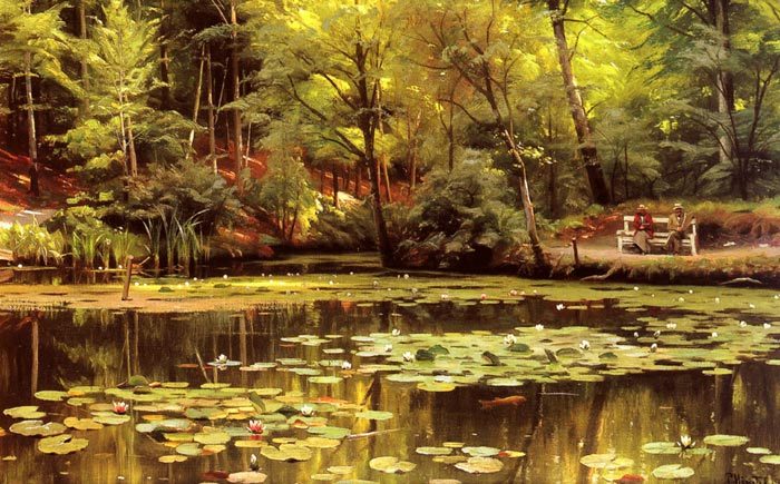 Oil Painting Reproduction of Monsted- Waterlilies