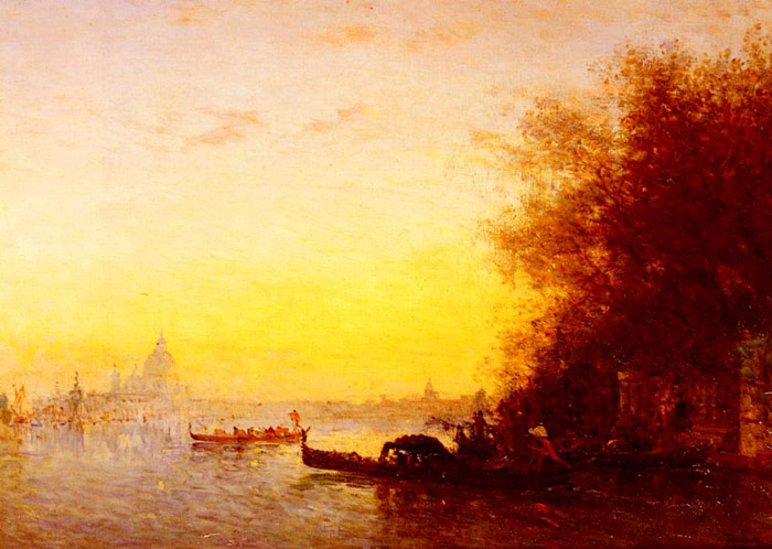 Oil Painting Reproduction of Felix Ziem - Venetian Scene