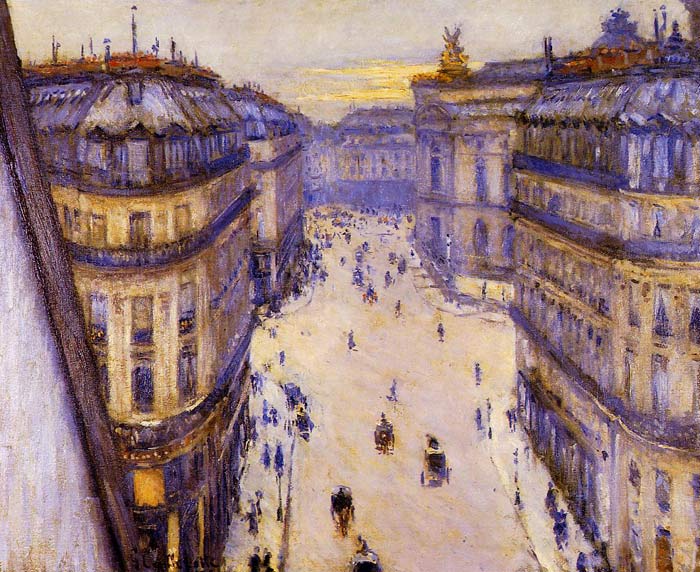 Caillebotte Oil Painting Reproductions- Rue Halevy, Seen from the Sixth Floor