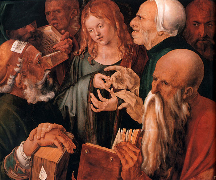 Durer Oil Painting Reproductions - Christ among the Doctors