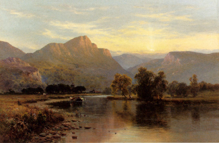 Oil Painting Reproduction of Breanski - Tal-Y-Llyn, North Wales