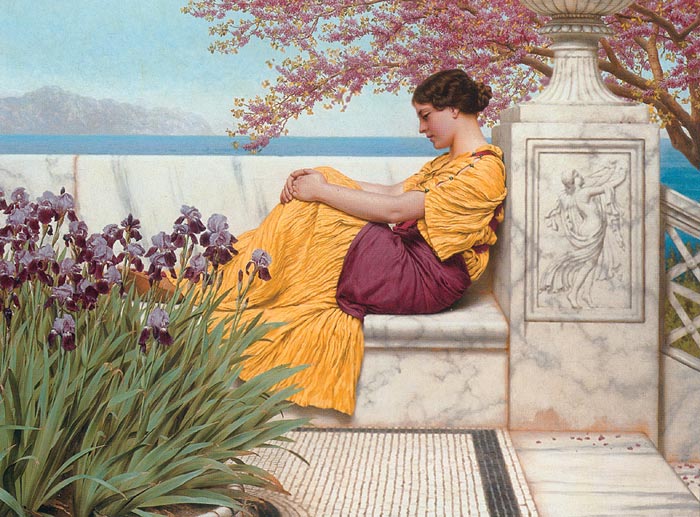 Oil Painting Reproduction of Godward- Under the Blossom