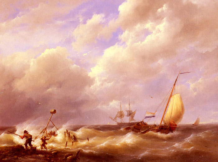 Oil Painting Reproduction of Koekkoek- A Sea Piece