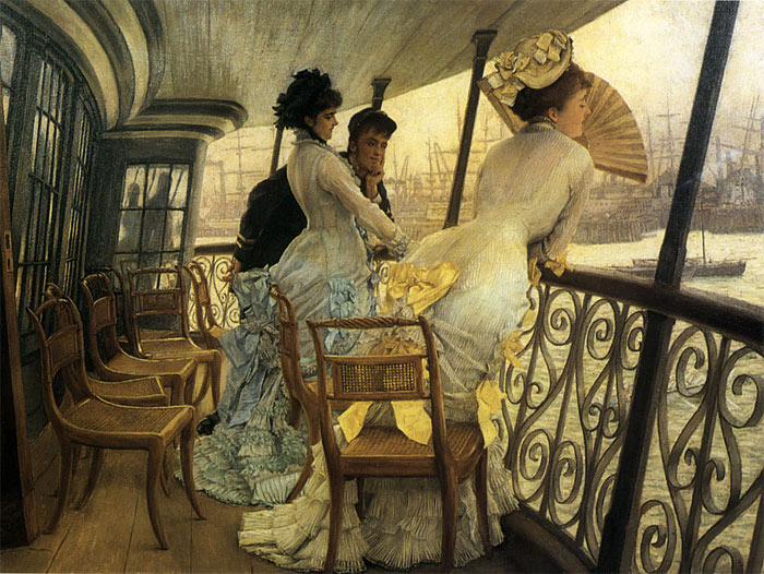 Oil Painting Reproduction of Tissot- The Gallery of H.M.S. Calcutta