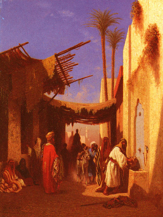 Street In Damascus and Street In Cairo-Oil Painting Reproduction of Frere