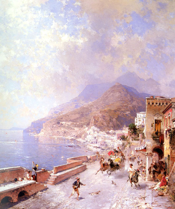 Unterberger Oil Painting Reproductions- Amalfi