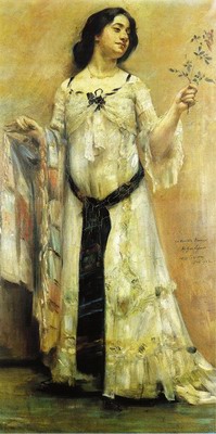 Portrait of Charlotte Berend in a White Dress